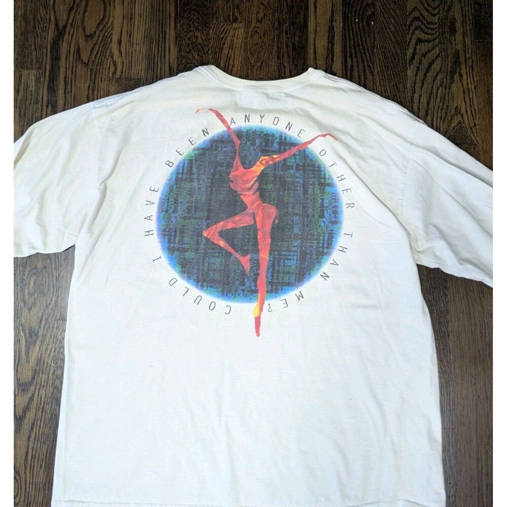Vintage 1990's Dave Matthews Band T Shirt Mens XLarge White Dancing Fire Lady